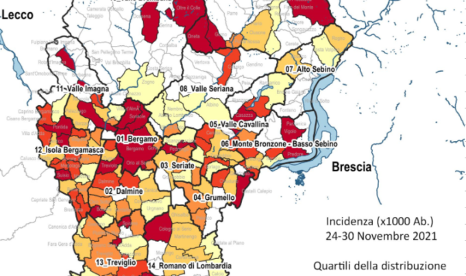 Curva epidemica in crescita in Bergamasca, soprattutto nell’Isola