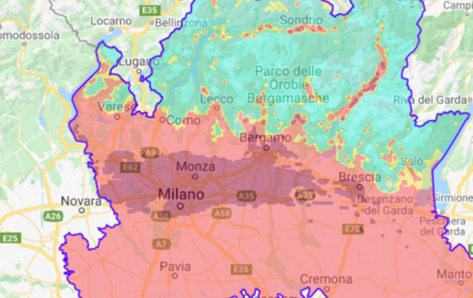 Cappa di smog sulla Lombardia: si salvano solo Lecco e Varese