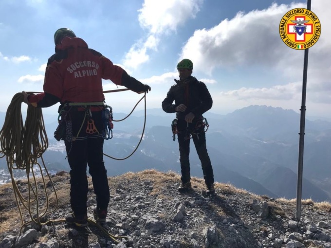 Esercitazione del Soccorso Alpino ai Piani di Bobbio
