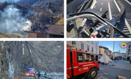 Piante sradicate, strade chiuse e incendi: Lecchese spazzato dal vento forte. Raffiche record a 159 km/h