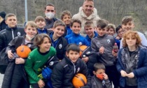 Brianza Olginatese, i piccoli bianconeri "a lezione" da...Mimmo Criscito FOTO