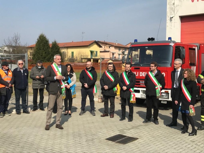 Il primo scavo per il Polo di soccorso dei Vigili del Fuoco di Merate