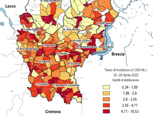 Covid, cresce l’incidenza in Bergamasca: la situazione nell’isola e in Valle San Martino