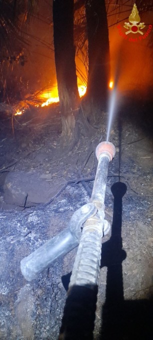 Vigili del fuoco a lavoro nel lecchese