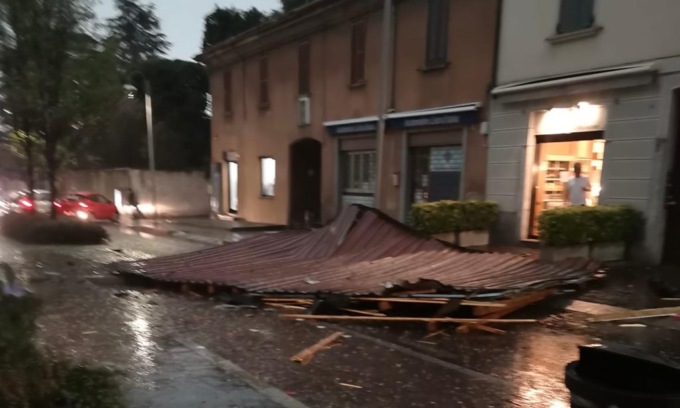 Tromba d’aria in Brianza, danni ingenti