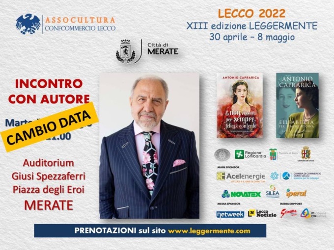 Leggermente 2022: rinviato l’incontro previsto con il giornalista Antonio Caprarica