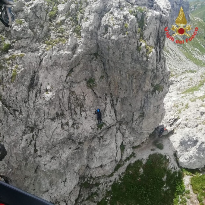 Recuperati due ragazzi bloccati sulla ferrata Minonzio
