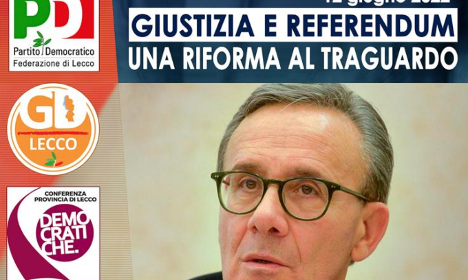 Referendum Giustizia: serata di approfondimento con il Pd