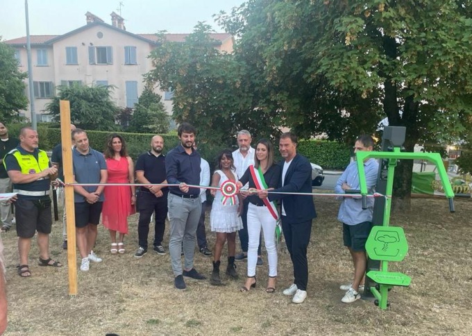 Inaugurato il circuito skyfitness nel parco giochi di Oriano