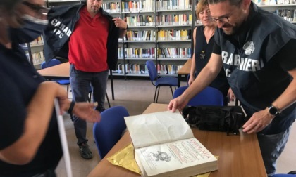 Libro antico rubato restituito alla Biblioteca Civica di Merate