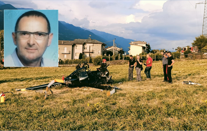 Elicottero precipita e si schianta: morto il pilota residente nell’Isola