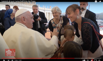 I parenti di Suor Luisa dell'Orto in visita da Papa Francesco
