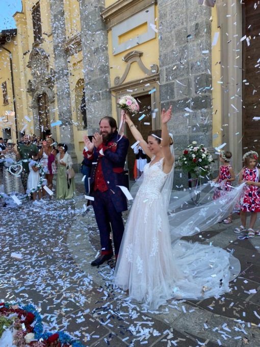 Festa a Santa Maria Hoè per il matrimonio del sindaco Efrem Brambilla