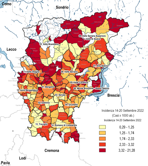 Covid, lieve incremento il tasso d’incidenza