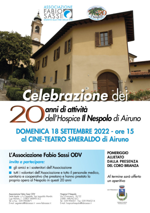 L’Associazione Fabio Sassi celebra il 20esimo anno d’attività