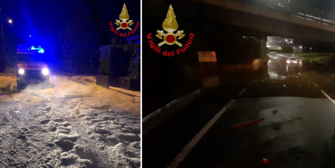 Maltempo eccezionale, acqua e grandine sul Lecchese: allagamenti e danni