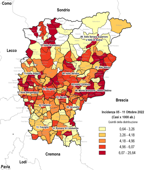 Coronavirus, incremento del tasso di incidenza