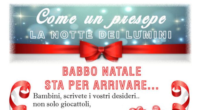 “Come un presepe. La notte dei lumini”, evento per i bambini