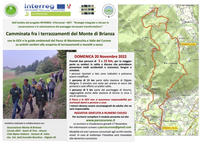 Camminata fra i terrazzamenti del Monte di Brianza