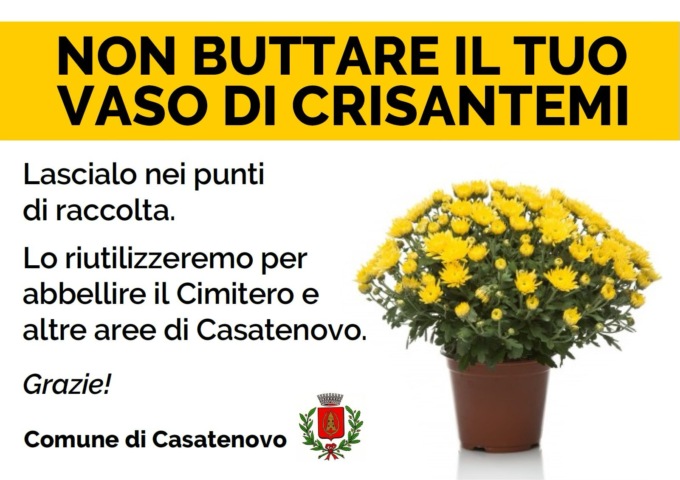 Iniziativa di recupero e riuso dei crisantemi