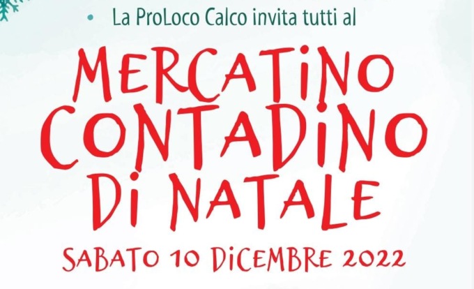 La Pro Loco invita al Mercatino Contadino di Natale