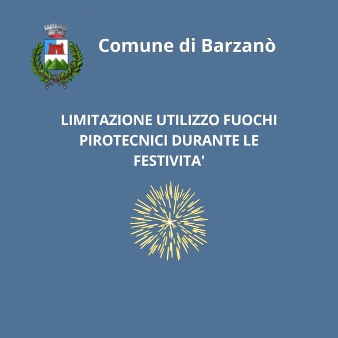 Divieto di utilizzo di fuochi d’artificio