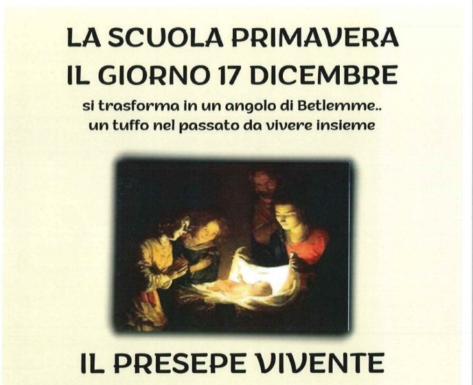 Il presepe vivente arriva alla scuola Primavera
