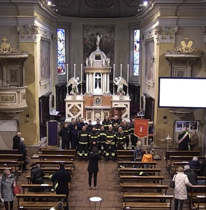 Vigili del fuoco festeggiano Santa Barbara