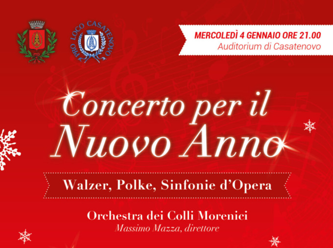 Il 4 gennaio il “Concerto per il Nuovo Anno”