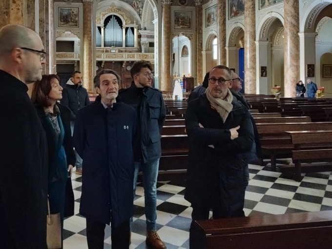 Attilio Fontana in visita a Lecco in vista delle elezioni di febbraio