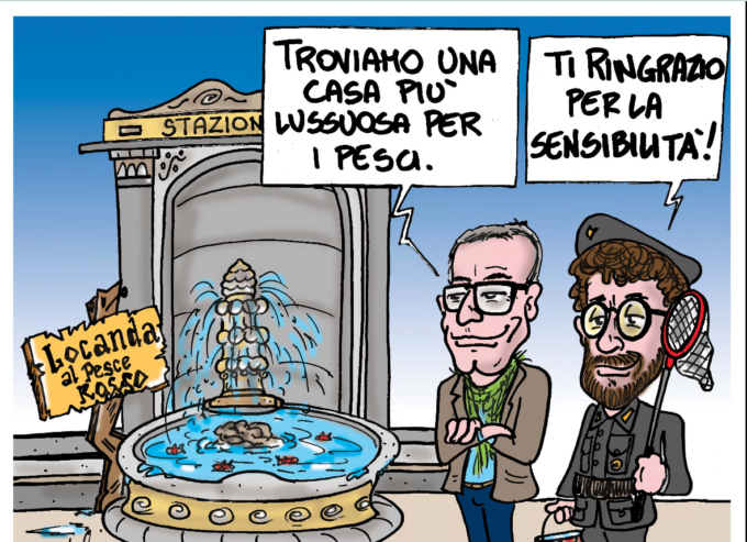 L’acqua della fontana costa: “Troviamo una soluzione… per i pesci”
