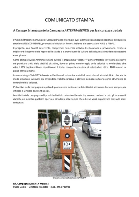 In centro paese arrivano gli autovelox