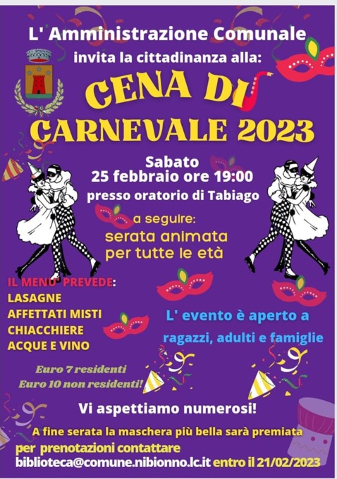Cena di Carnevale in oratorio