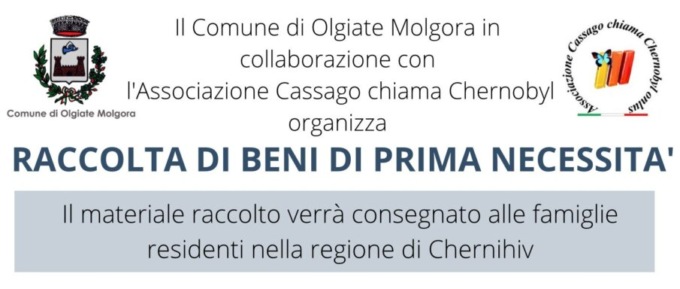 Raccolta di viveri a favore di Chernihiv