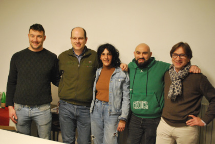 Il nuovo direttivo è composto, da sinistra: Diego Consonni, Carlo Porro, Michela D'Emanuele, Ettore Galbusera e Andrea Valtorta