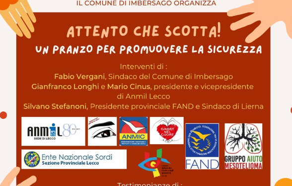 Attento che scotta: un pranzo per promuovere la sicurezza