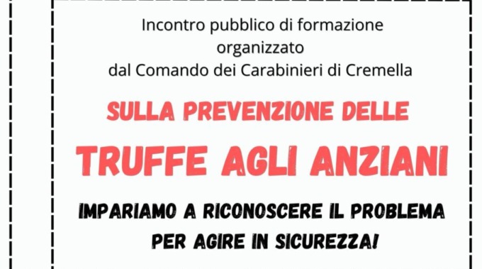 Prevenzione delle truffe agli anziani a Cassago