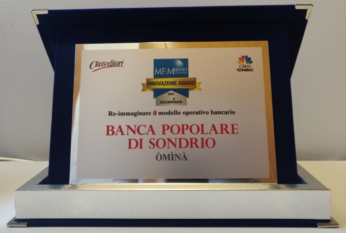 La Banca Popolare di Sondrio ha ricevuto il premio Mf Innovazione Award 2023