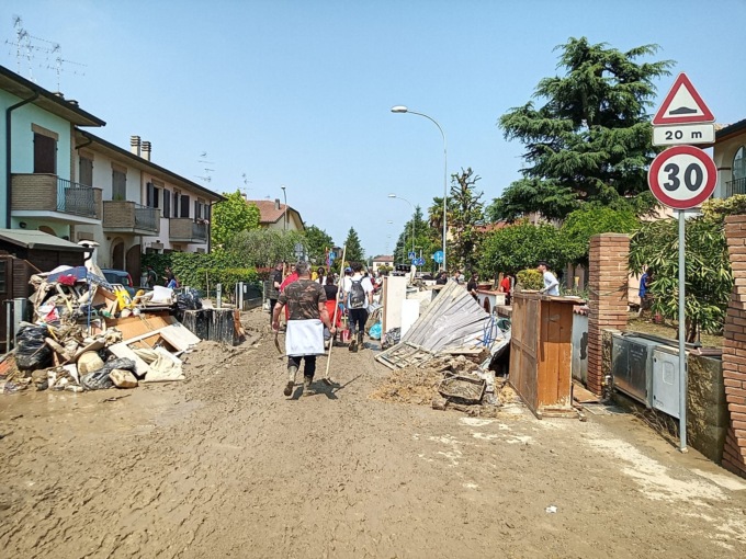 Protezione civile lecchese in campo in Emilia Romagna