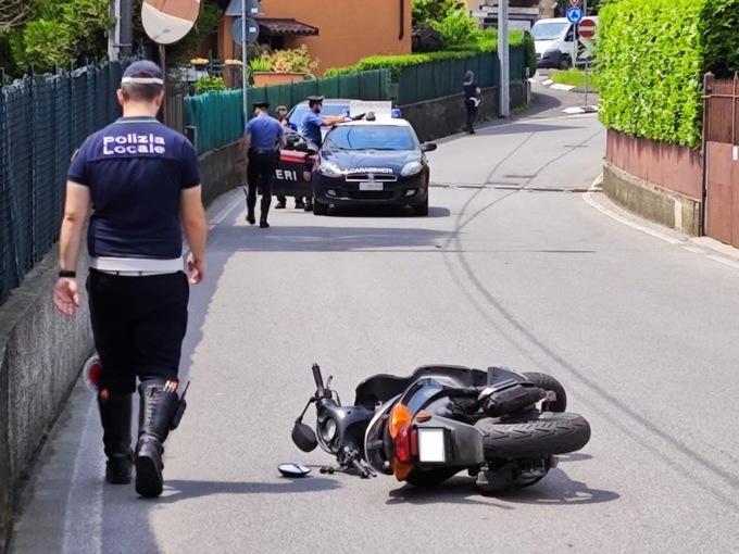 Incidente in moto a Merate, soccorso un 52enne