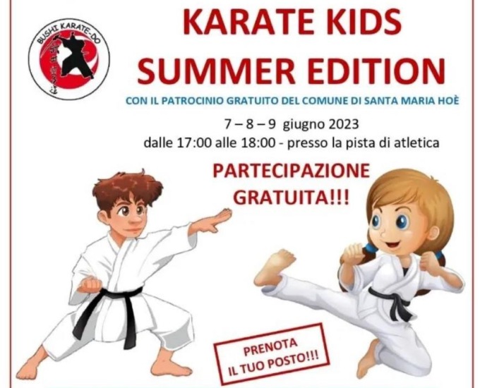 Karate Kids Summer Edition a Santa Maria Hoè