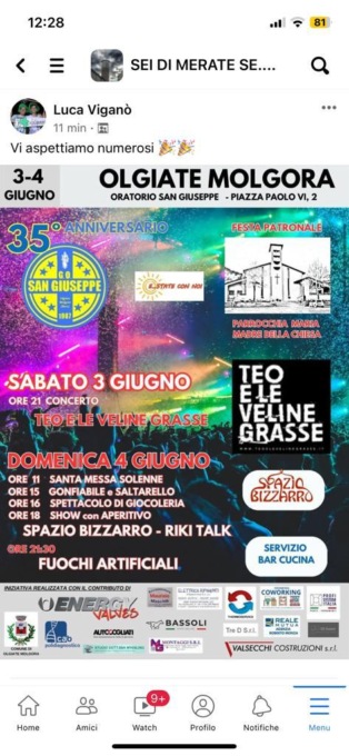 Olgiate Molgora: il gruppo sportivo Oratorio San Giuseppe compie 35 anni