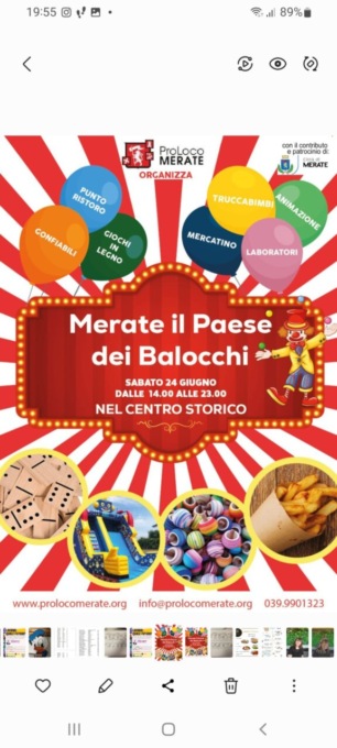 “Merate il paese dei balocchi” appuntamento sabato