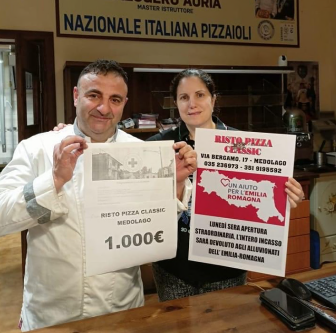 Il pizzaiolo Lillo dona mille euro per acquistare lavatrici agli alluvionati in Romagna