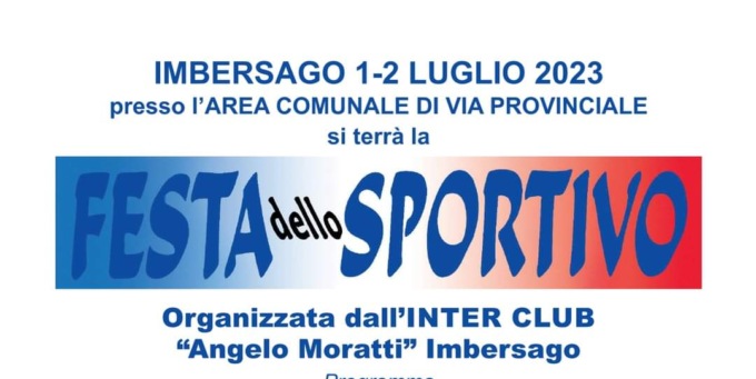 Tutto pronto per la Festa dello Sportivo a Imbersago