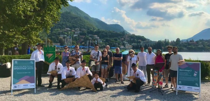 Openstage, inaugurato ieri a Lecco il nuovo totem per gli artisti