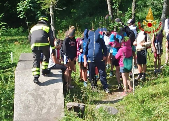In Bergamasca salvati 400 giovanissimi rimasti bloccati in baita dall’ingrossamento di un torrente