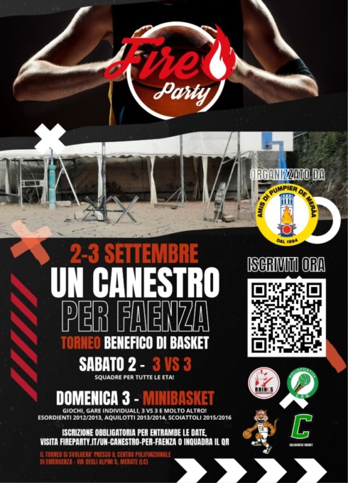 Torneo benefico di basket per le zone alluvionate dell’Emilia Romagna
