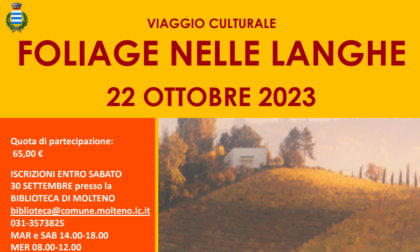 "Foliage nelle Langhe", la gita organizzata dal Comune di Molteno per il 22 ottobre