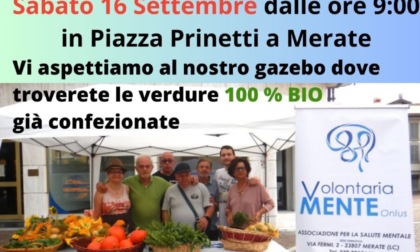 Associazione Volontaria-Mente ODV in piazza Prinetti a Merate